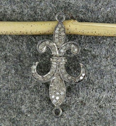 Pave Diamond  Pendant 925 Sterling Silver Diamond Lily Pendant Gift Charm