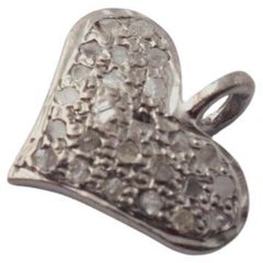 Pave diamond pendant 925 sterling silver heart shape pendant diamond pendants.
