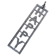 Pave Diamond Pendant 925 Sterlling Silver Gift Minimalist Pendant Gift For Women