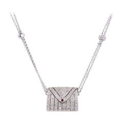 Pave Diamond Purse Pendant Necklace