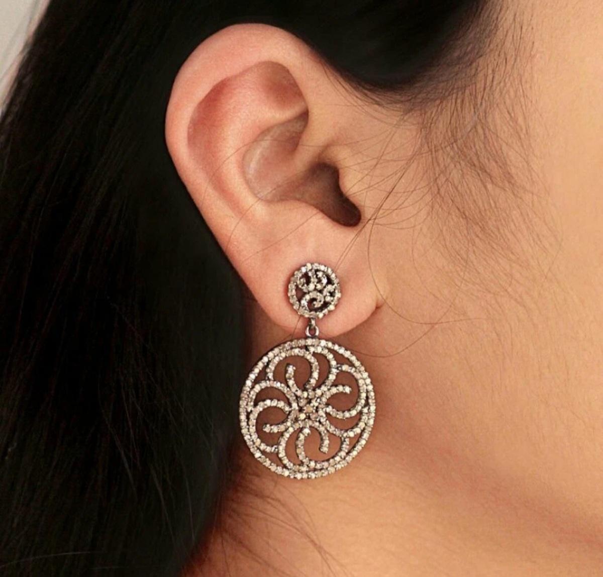 Pave Diamond Round Earring Art Deco 925 Silver Diamond Fashion Earring.

Base Metal
Sterling Silver, 925 parts per 1000
Diamond Weight
4.27 Cts Approx
Metal
Sterling Silver
Main Stone Shape
Round
Main Stone
Diamond
Fastening
Butterfly
Main Stone