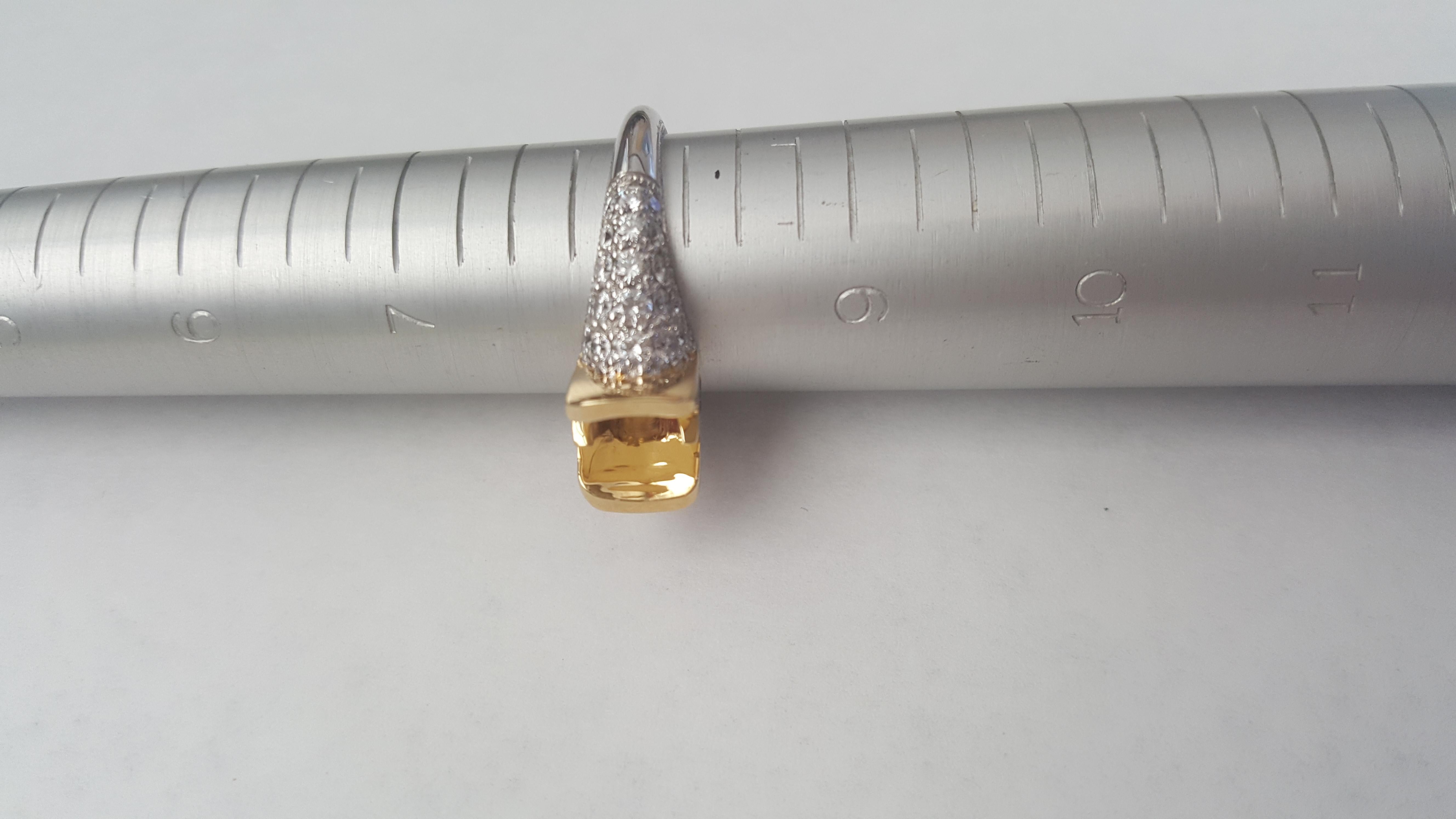 Pave Diamond Ruby Engagement Ring Platinum 18 Karat Yellow Gold Semi-Mount Ring 3