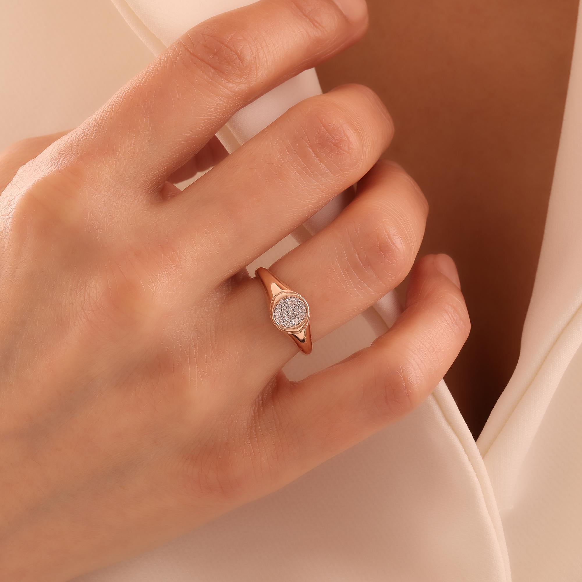 Im Angebot: Pave Diamant Siegelring () 3