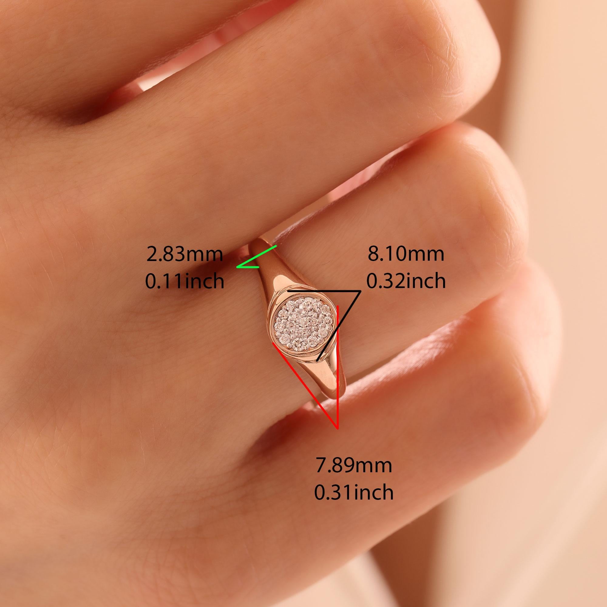 Im Angebot: Pave Diamant Siegelring () 4