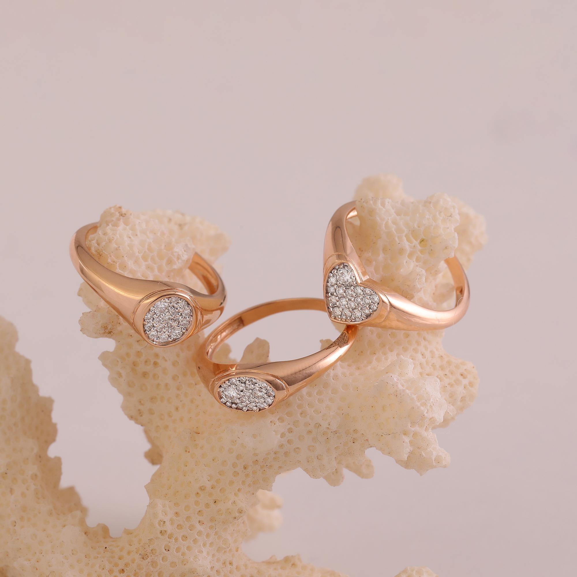 Im Angebot: Pave Diamant Siegelring () 5