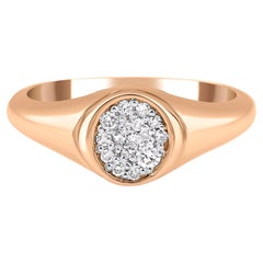Pave Diamond Signet Ring