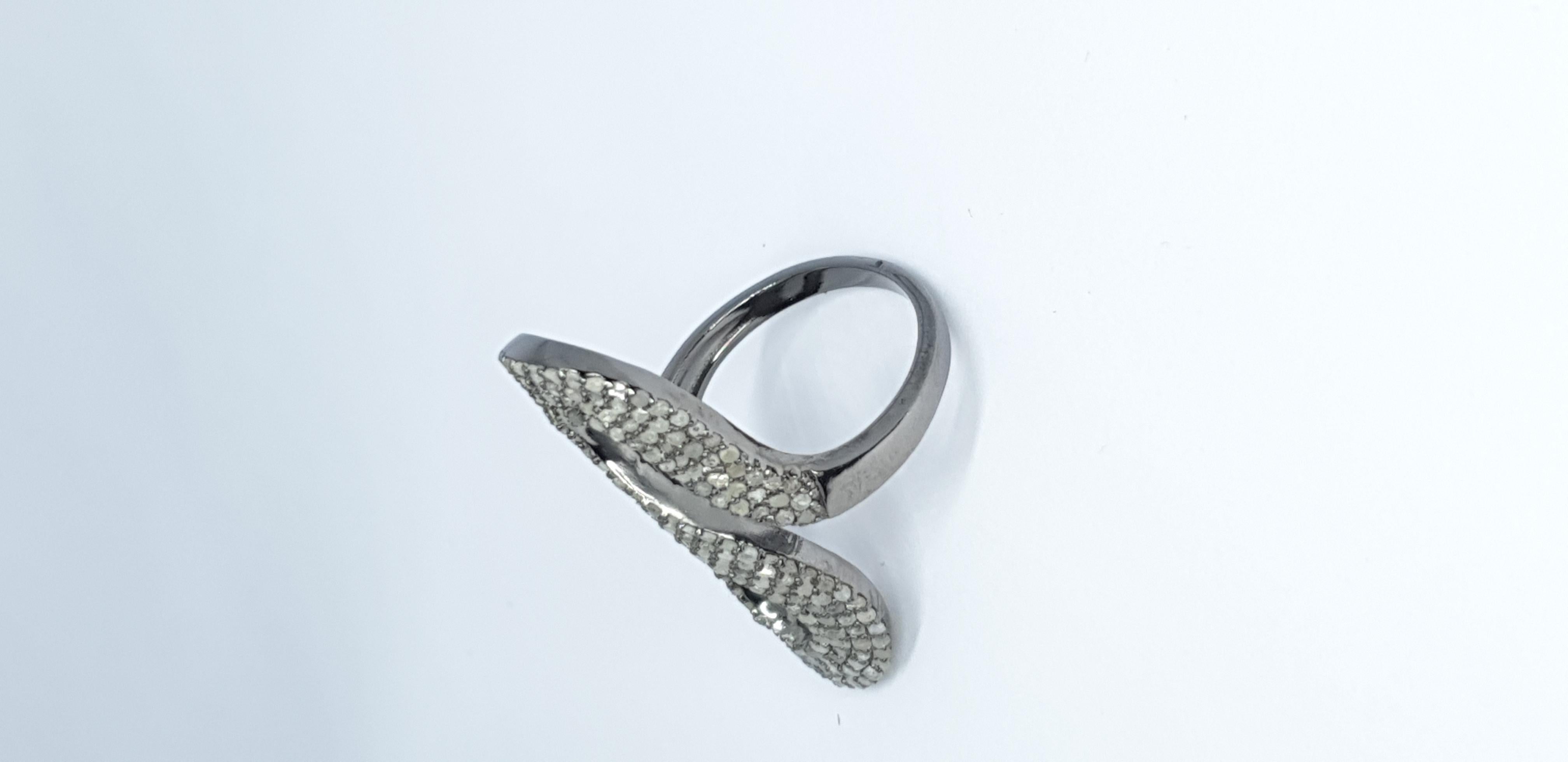 Pave Diamond Snake Shape Statement Ring For Christmas Gift For Women. For Sale 10