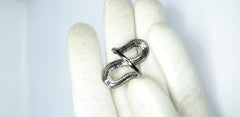 Anello di dichiarazione a forma di serpente con diamanti Pave, regalo di Natale per le donne.
