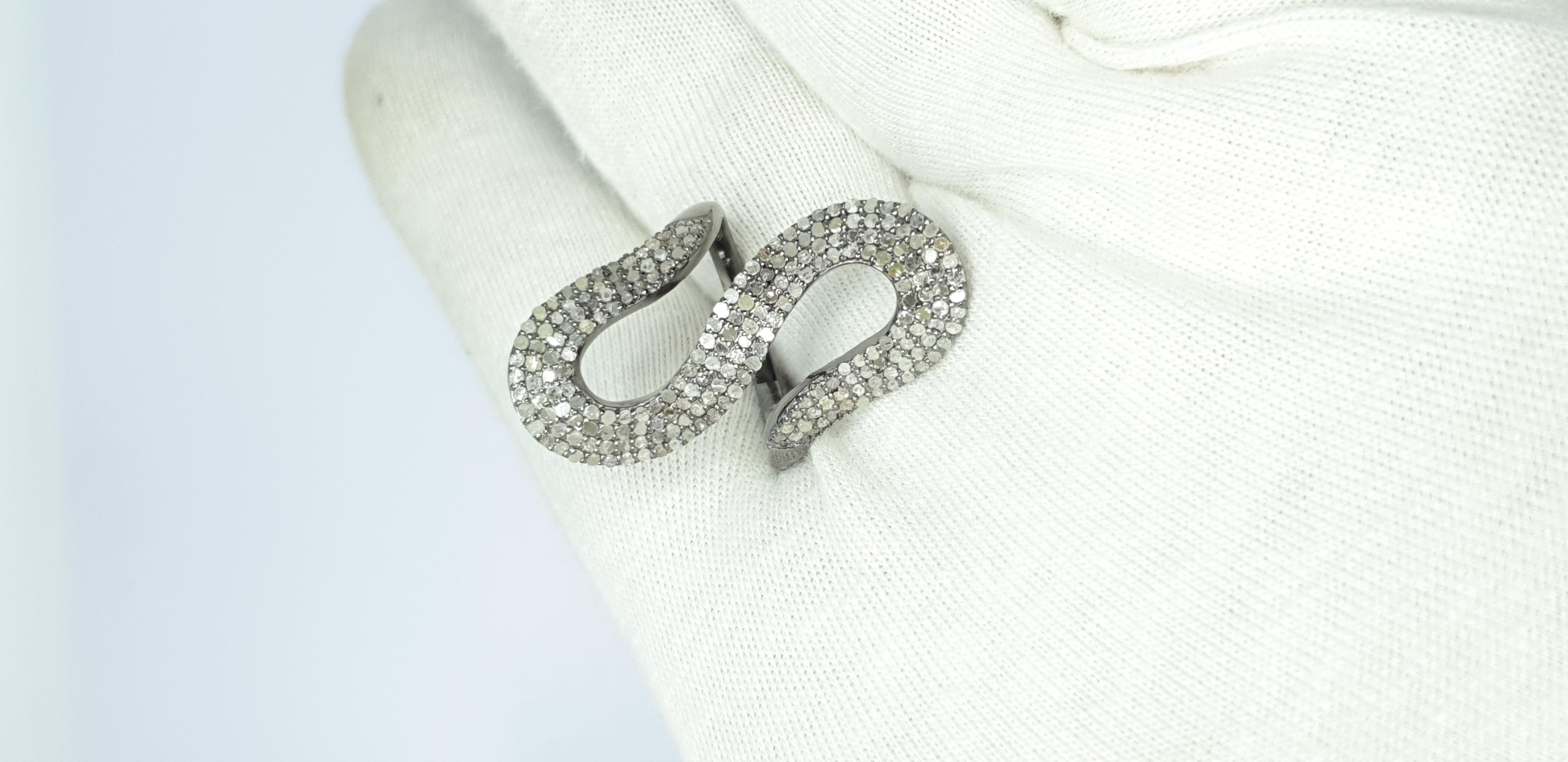 Uncut Pave Diamond Snake Shape Statement Ring For Christmas Gift For Women. For Sale