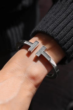 Pavé Diamond Square Bracelet in White Gold