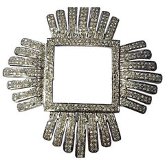 Pendentif Design/One en argent 925 avec diamant pavé fait à la main, cadeau de joaillerie.