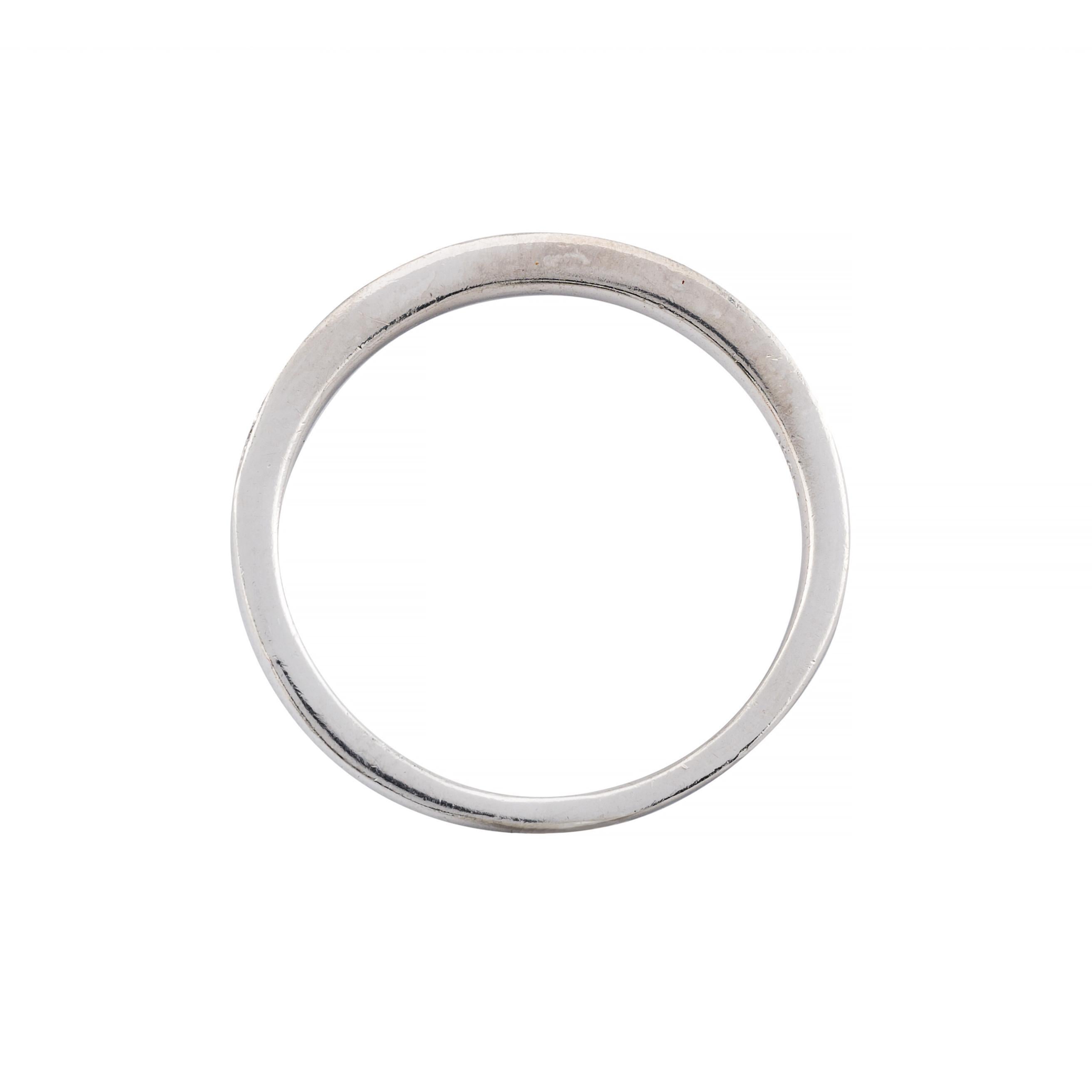 Women's Pave Diamond Stacking Ring Wedding Band in Platinum