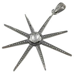 Pave Diamond Star Anhänger 925 Silber Diamond Snow Star Anhänger Geburtstag Geschenk.