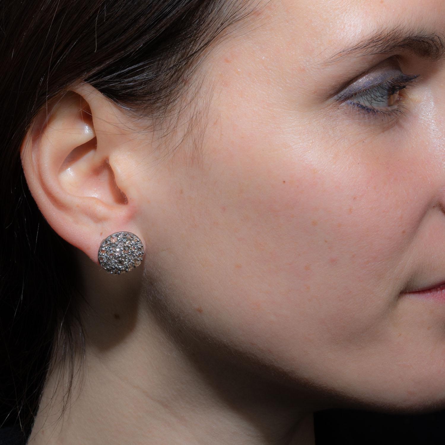 pave diamond stud earrings