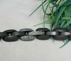 Pave Diamond Tennis Bracelet 14k Gold & 925 Silver