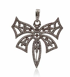 Pave Diamond Unique Butterfly Pendant 925 Silver Diamond Handmade Pendant Gift.