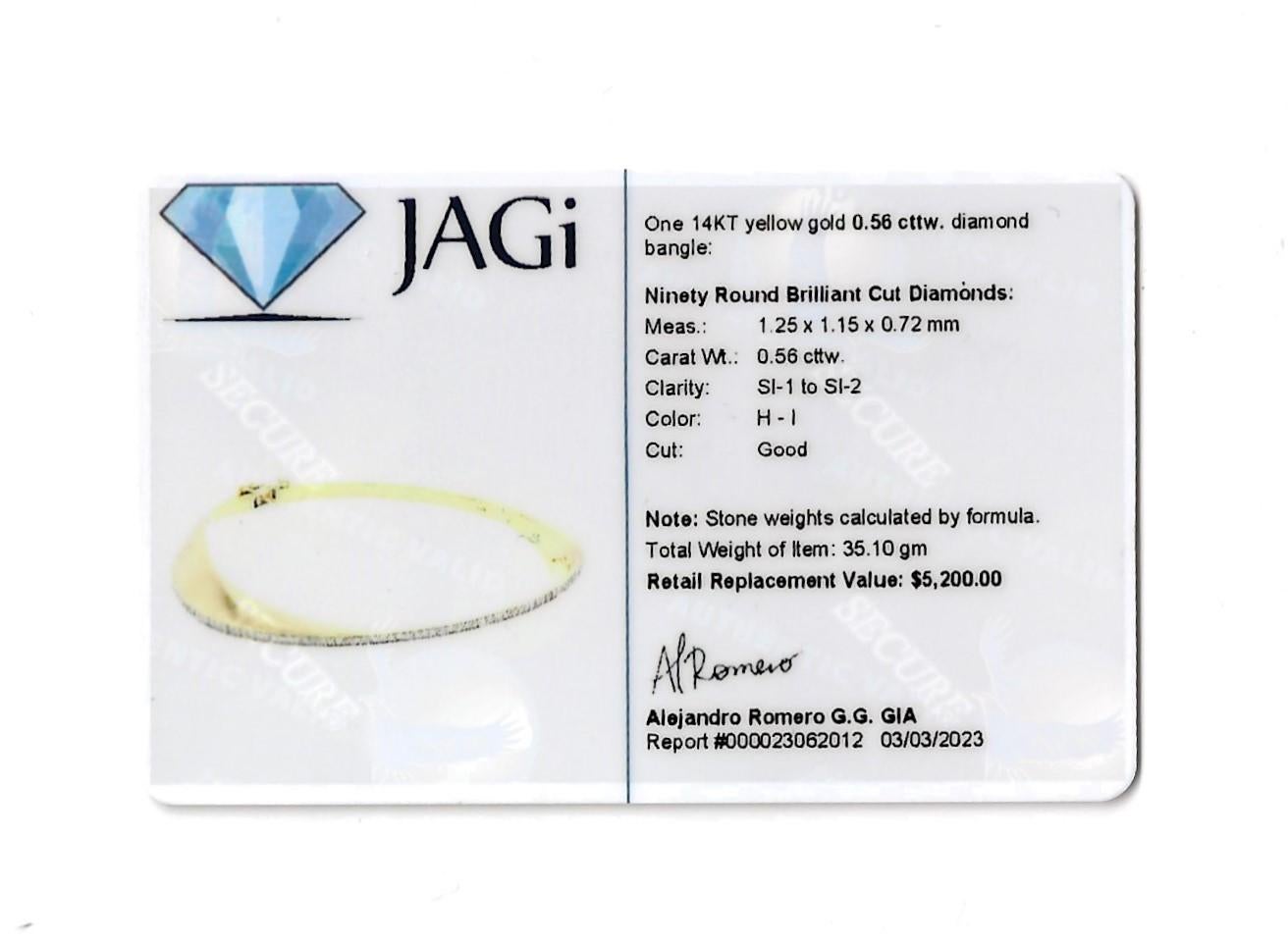 Pave Diamond Wavy Hinged Bangle Armband aus 14 Karat Gelbgold im Angebot 11