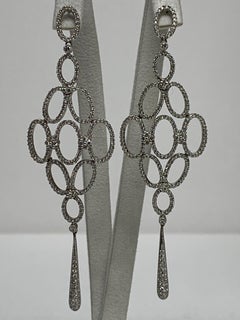 Pavé Diamond, White Gold Earrings, 2.36 Carats