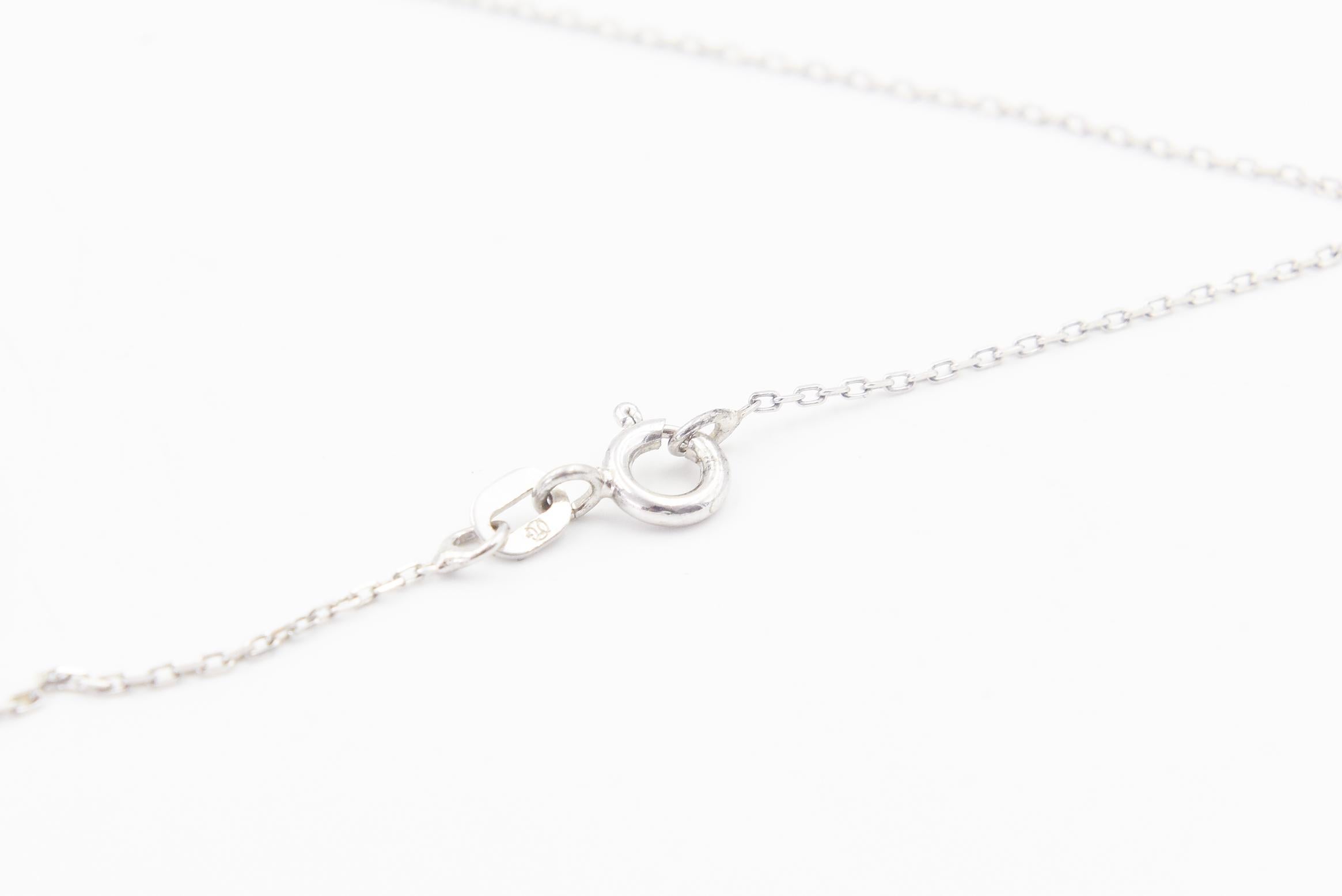 Pave Diamond White Gold Heart Pendant For Sale 1