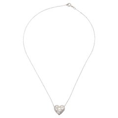 Pave Diamond White Gold Heart Pendant