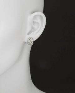 Pavé Diamond Woven Huggie Earclips