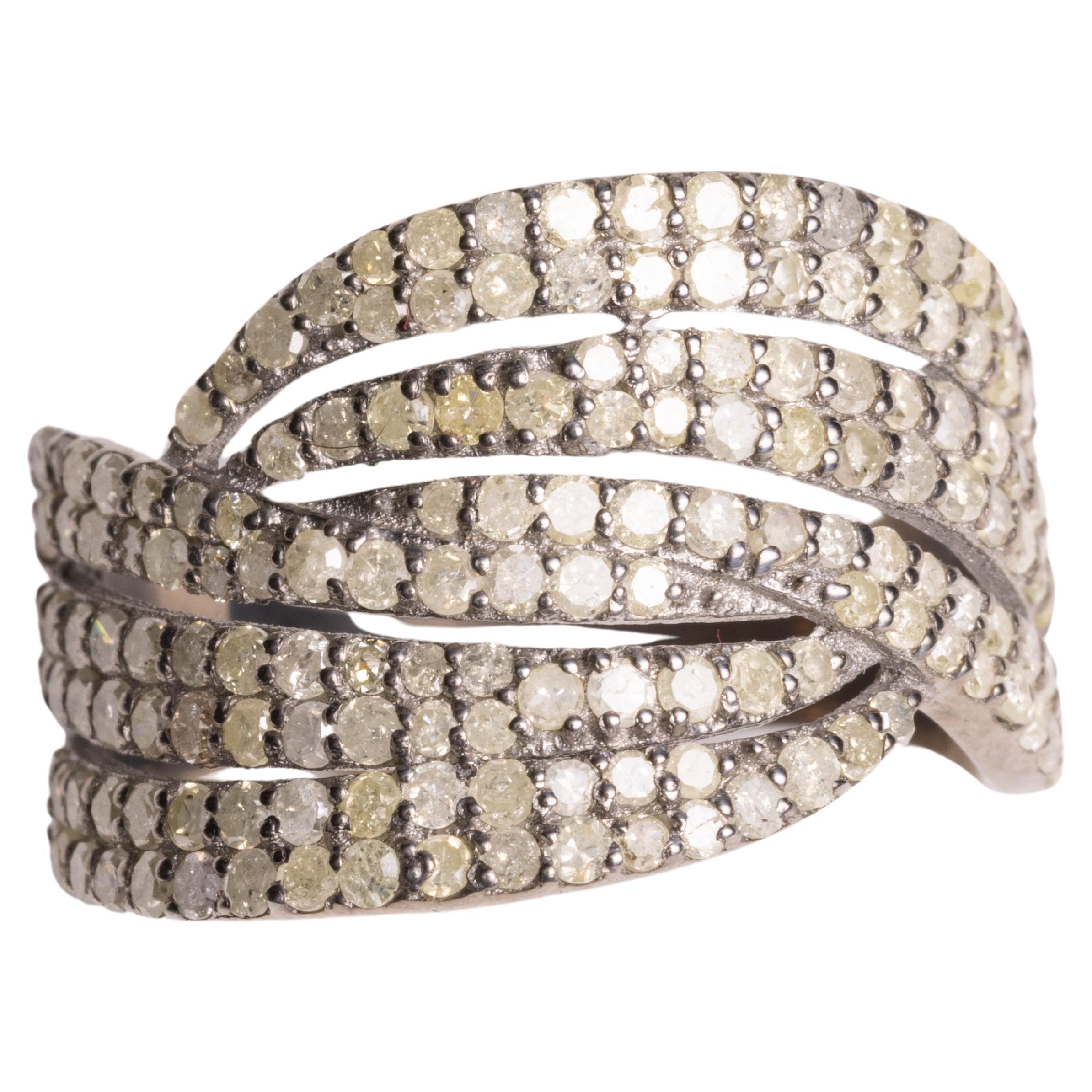 Pave` Diamond Wrap Band Ring For Sale