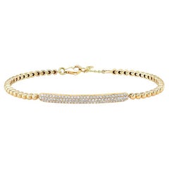 Pavé Diamond Yellow Gold Bracelet .60 Carat