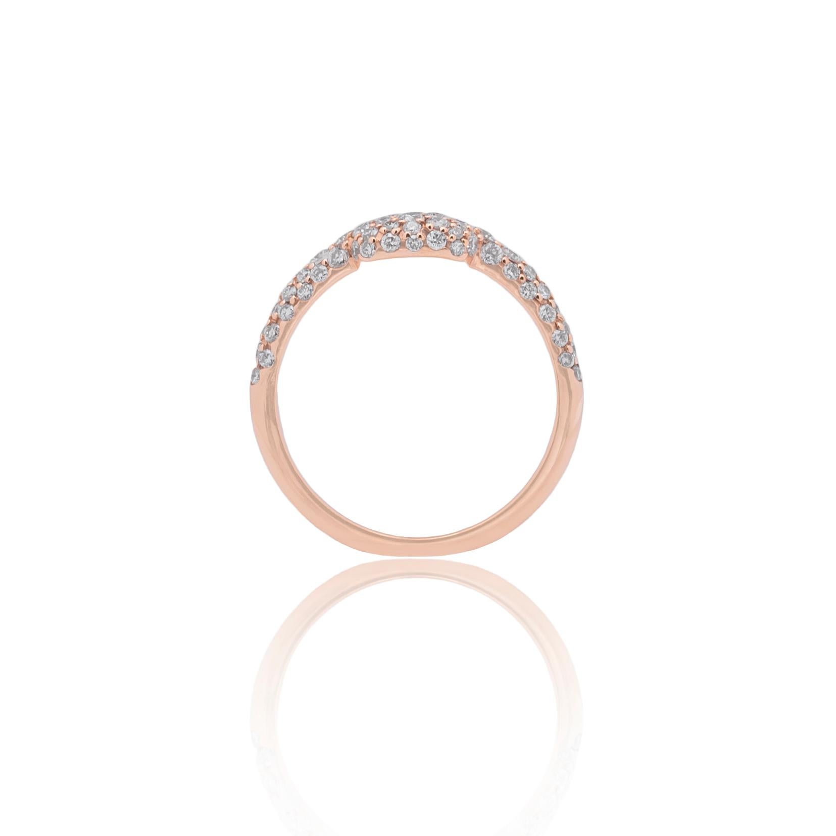 For Sale:  Pavé Diamonds and 18k Rose Gold Signet 'Cluster' Ring 3