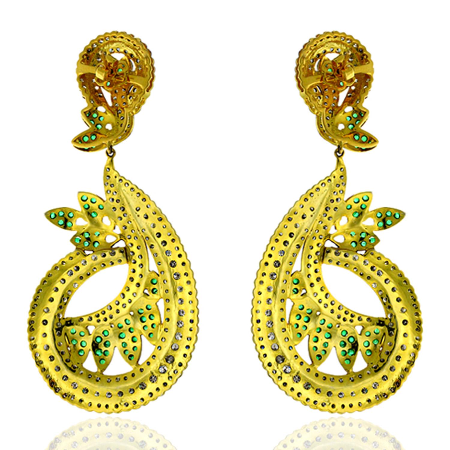 14k:3.27g,D:9.2ct,Slv:25.68gm, Smeraldo:4.36 83x38MM