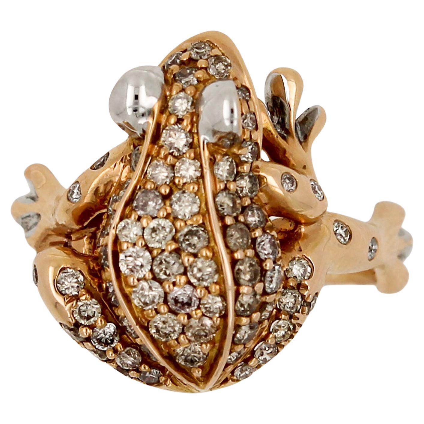 1,75 Ct Rose-cut and Briljant-cut Fancy Yellow and Blue Diamond Pave ...