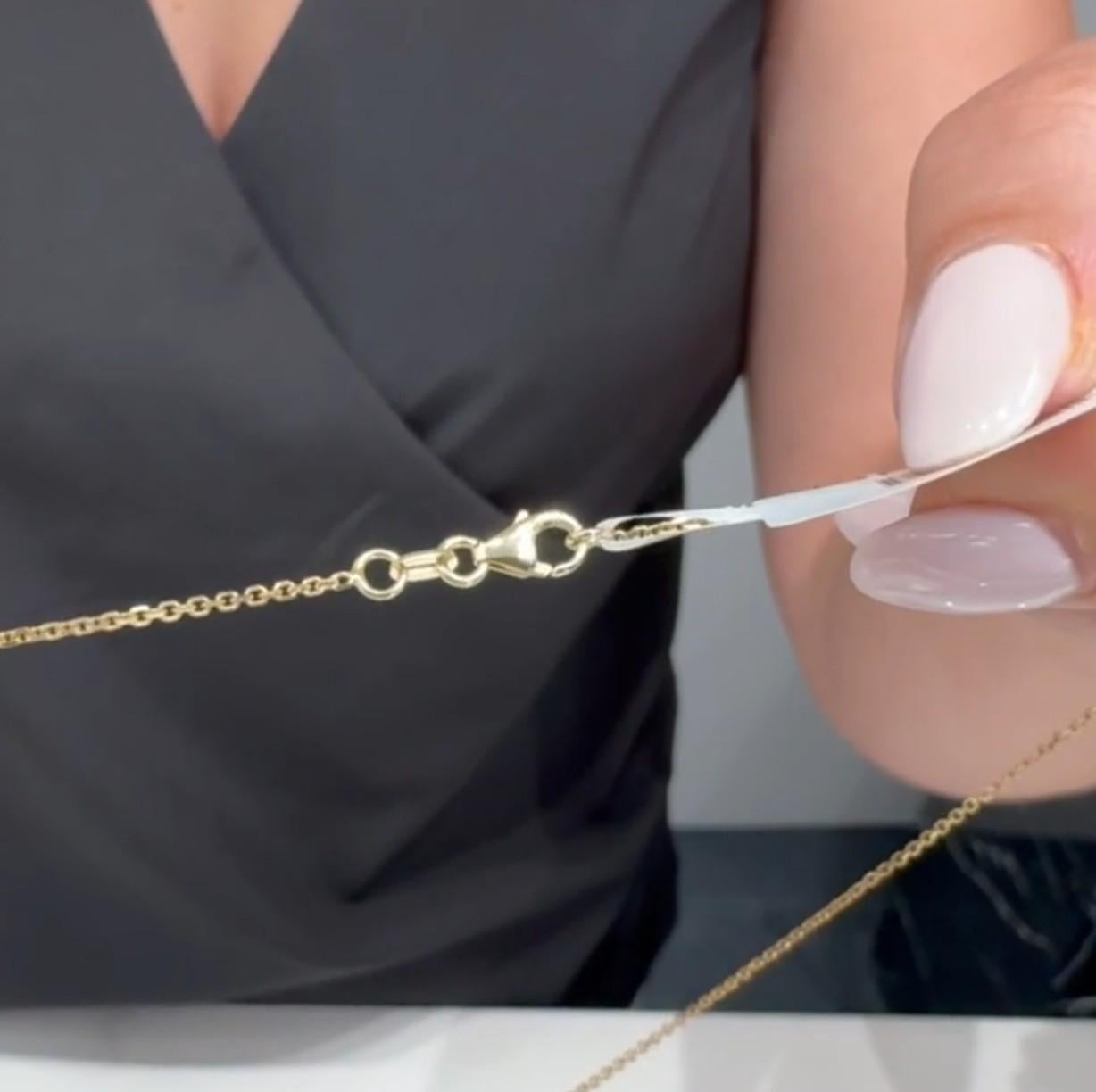 Pendentif cœur pavé en or jaune 14 carats avec diamants en vente 3
