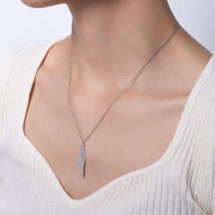 Pavé Israel Map Diamond Necklace