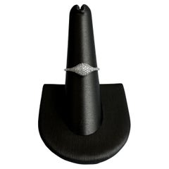 Pave Natural Diamond Signet Ring in 14kt White Gold - 0.25ctw, Size 7, New