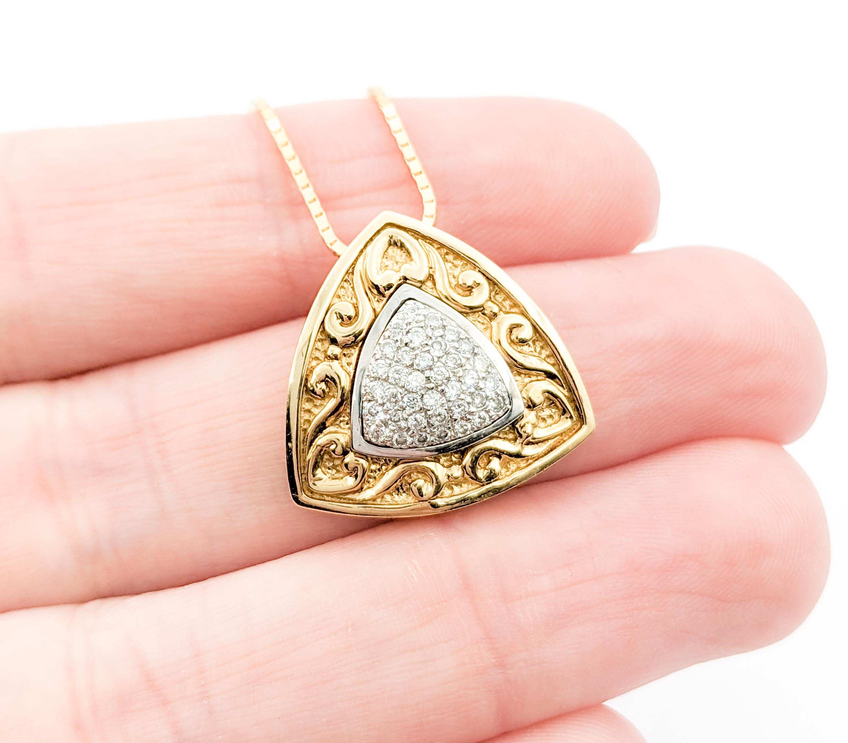 Pave Pendant With Diamonds In Excellent Condition For Sale In Bloomington, MN