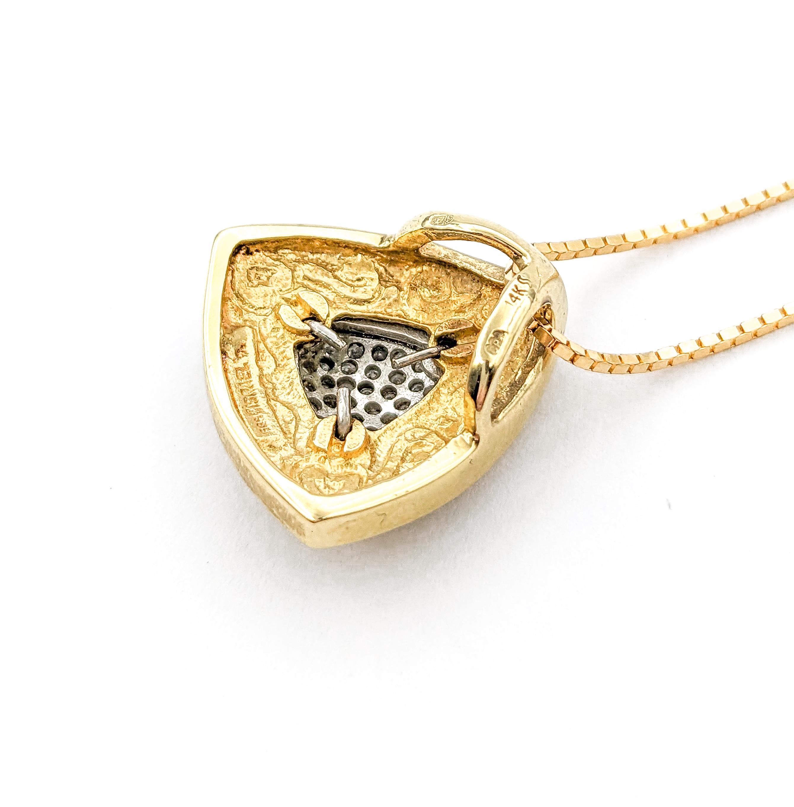 Women's Pave Pendant With Diamonds For Sale