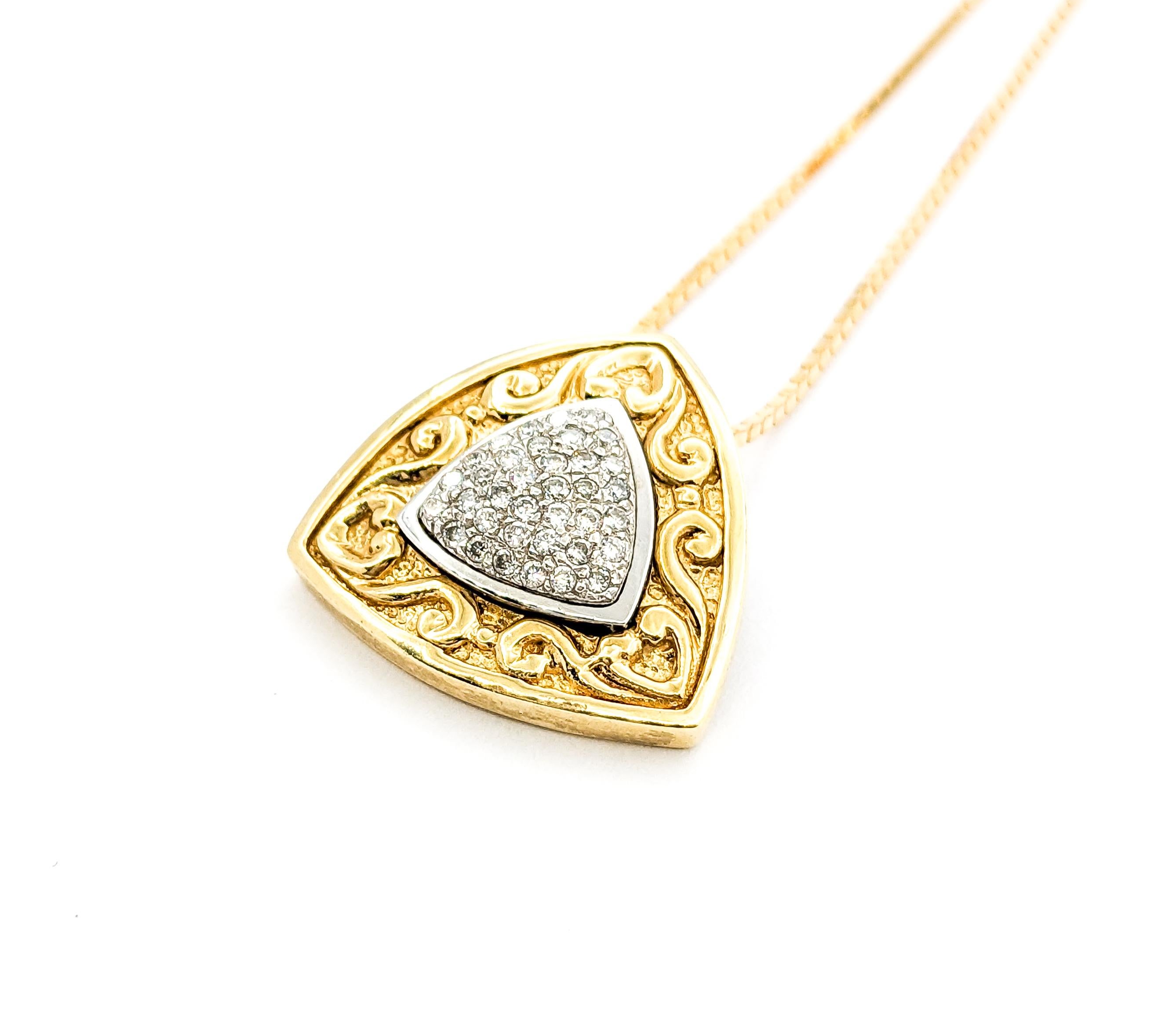 Pave Pendant With Diamonds For Sale 2