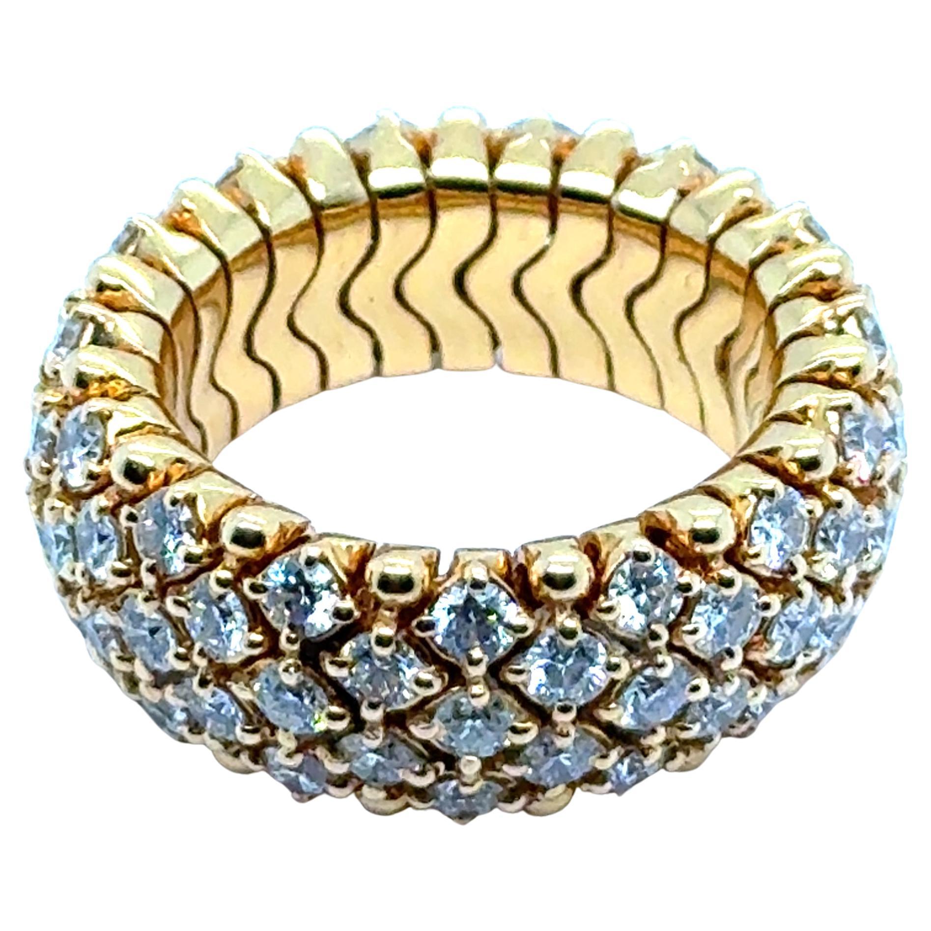 Anillo Pavé con Diamantes en Oro Rojo de 18 Kilates en Bueno estado para la venta en Lucerne, CH