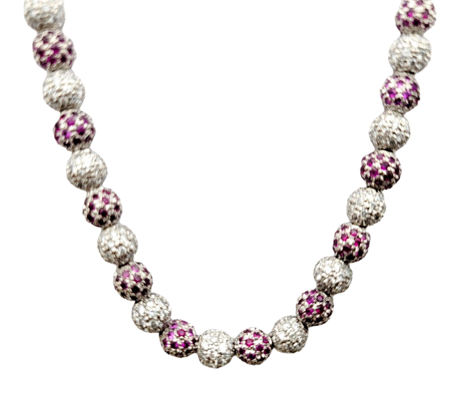 beads and pave necklace