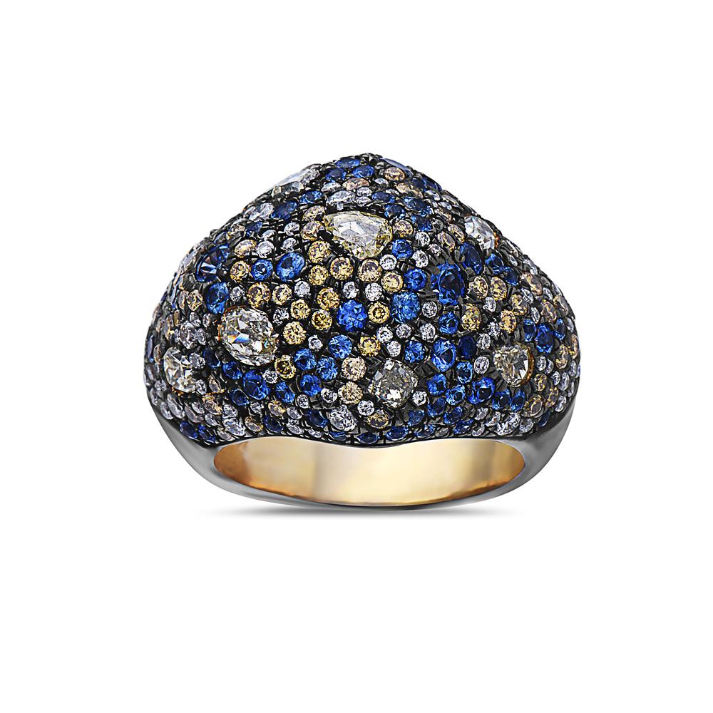pave sapphire ring