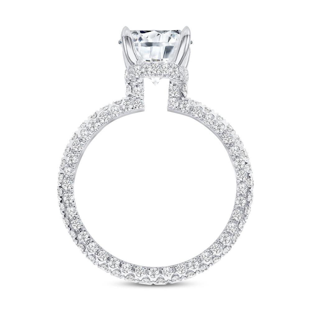 For Sale:  Pave Set 1.50 Carat Round Cut Diamond Engagement Ring Certified 2