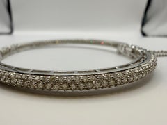 Pave set diamond bangle bracelet 18KT gold