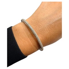 Pave set diamond bangle bracelet 18KT gold