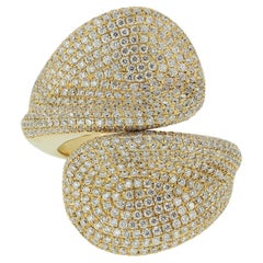 Pavé Set Diamond Crossover Dress Ring