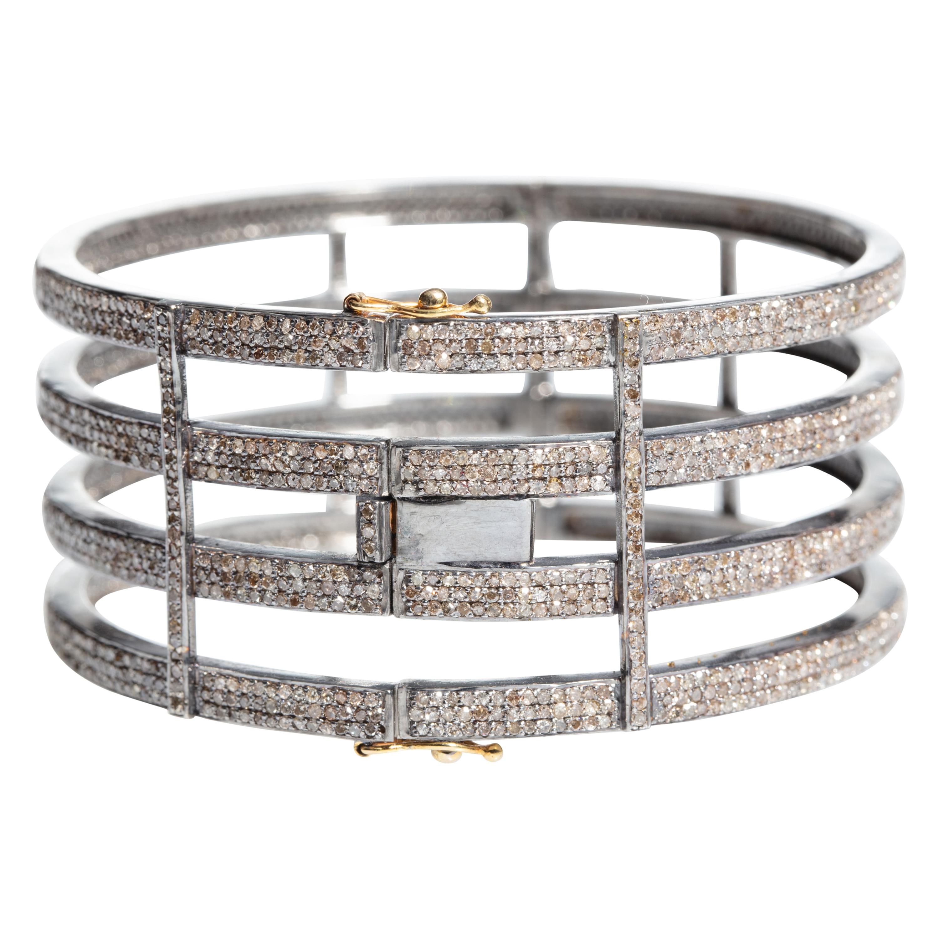 Pavé Set Diamond Cuff Bracelet