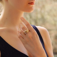 Pave Set Diamond Nail Ring in 18 Carat Yellow Gold 1.97 Carat