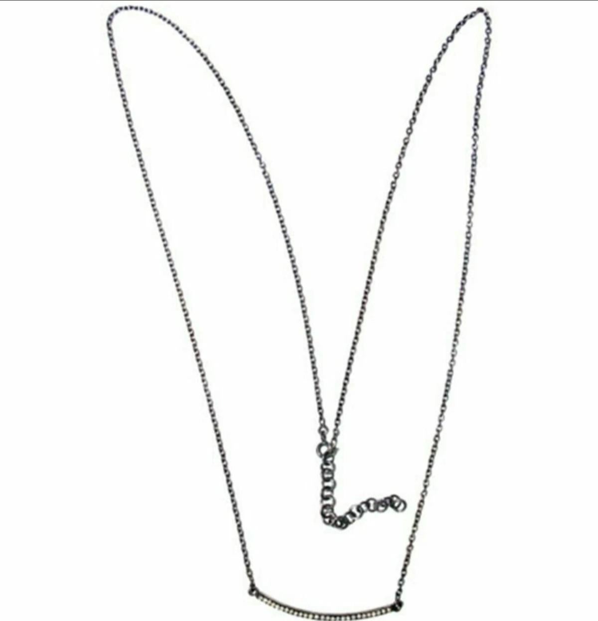 Pave Set Diamond Necklace Sterling Silver Fine Jewelry Verlobungshalskette Geschenk. im Angebot 6