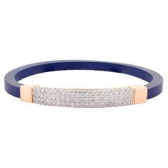 Pulsera ajustable de oro amarillo de 18 quilates con diamantes naturales engastados