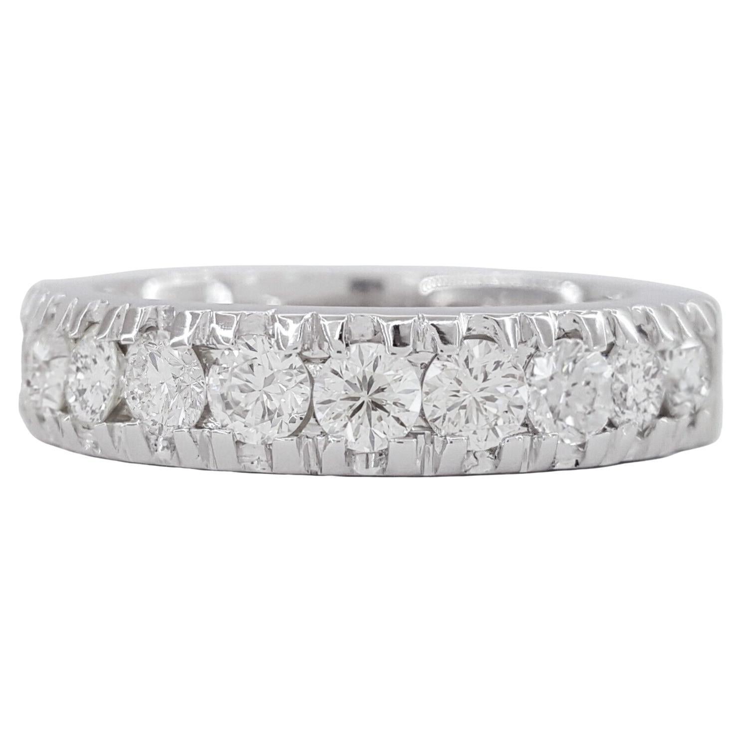 Pave Set Round Brilliant Cut Diamond Band Ring