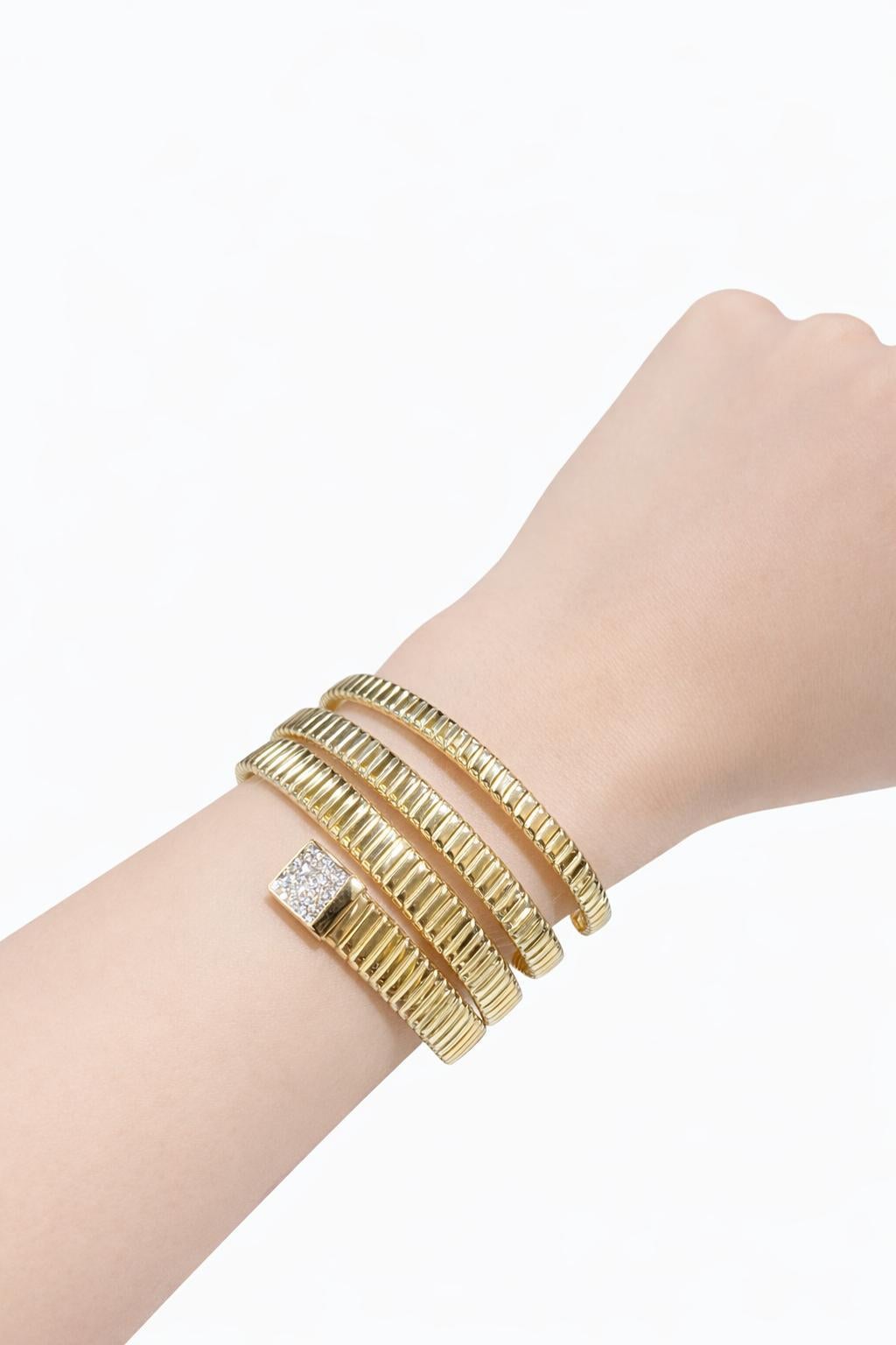 Pavé Square Wrap Cuff - image 4