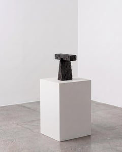 Pavé table lamp, ebonized wood, Brazilian design, handmade.